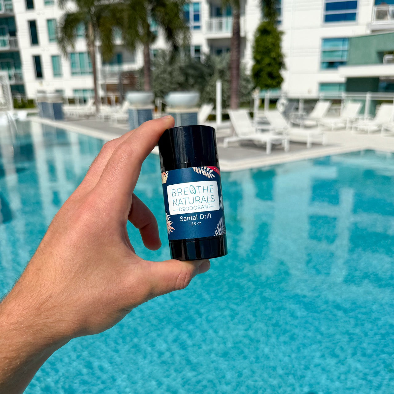 Breathe Naturals baking soda free deodorant formulated to stop odor without causing skin irritation best scent with sandalwood and beach scent