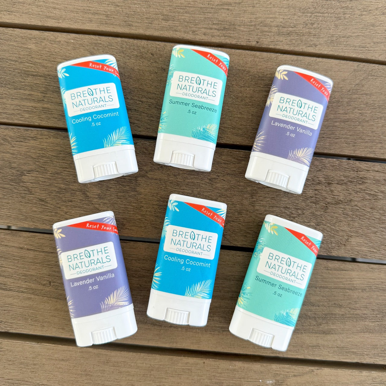 Safe and all natural mini deodorant set for your carry on bag or purse