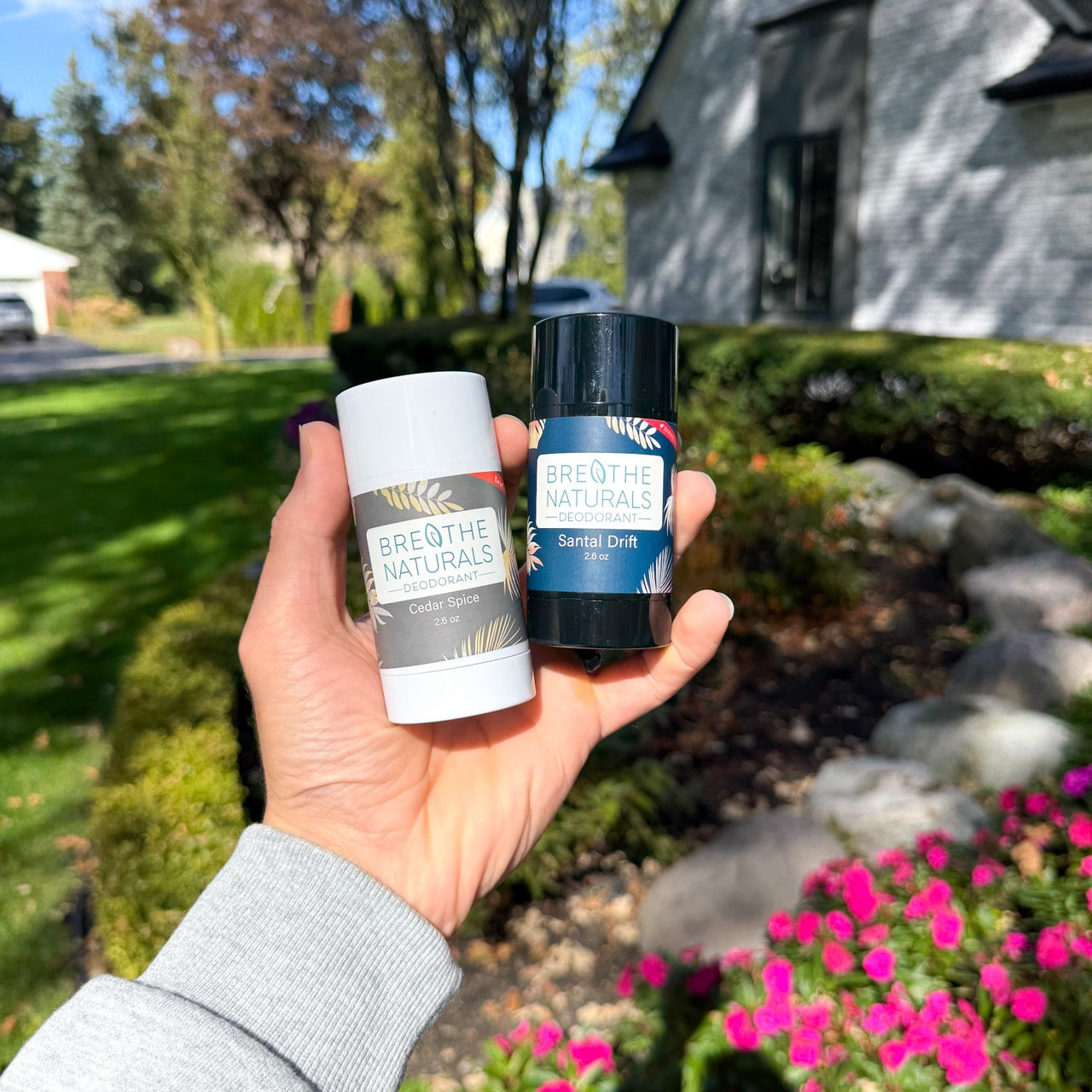 Breathe Naturals non-toxic deodorant stick made without baking soda to prevent irritation and underarm burns