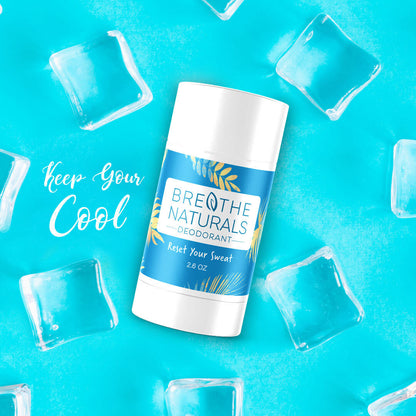 Breathe Naturals Cooling CocoMint Deodorant for sensitive skin and all day Freshness, aluminum free, vegan, all natural